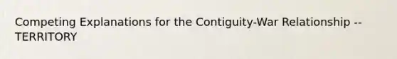 Competing Explanations for the Contiguity-War Relationship -- TERRITORY