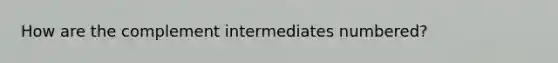 How are the complement intermediates numbered?