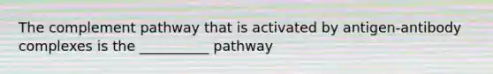 The complement pathway that is activated by antigen-antibody complexes is the __________ pathway