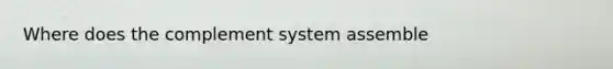 Where does the complement system assemble