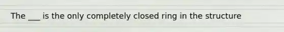 The ___ is the only completely closed ring in the structure