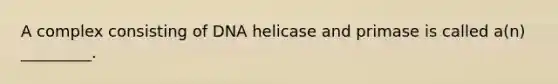 A complex consisting of DNA helicase and primase is called a(n) _________.