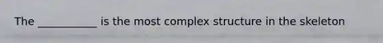 The ___________ is the most complex structure in the skeleton