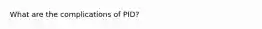 What are the complications of PID?