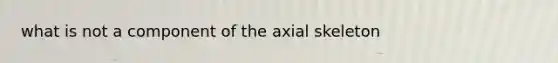 what is not a component of the axial skeleton