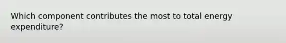 Which component contributes the most to total energy expenditure?
