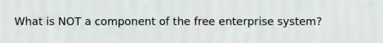 What is NOT a component of the free enterprise system?