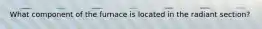 What component of the furnace is located in the radiant section?