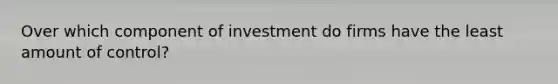 Over which component of investment do firms have the least amount of​ control?