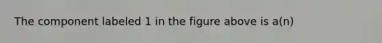 The component labeled 1 in the figure above is a(n)