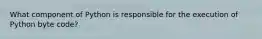 What component of Python is responsible for the execution of Python byte code?