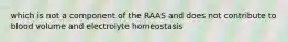 which is not a component of the RAAS and does not contribute to blood volume and electrolyte homeostasis