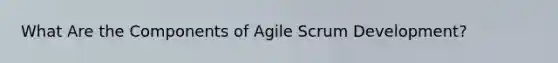 What Are the Components of Agile Scrum Development?