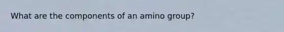 What are the components of an amino group?