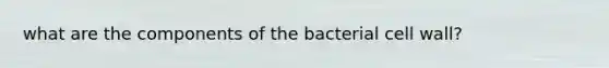 what are the components of the bacterial cell wall?