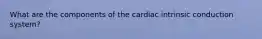 What are the components of the cardiac intrinsic conduction system?