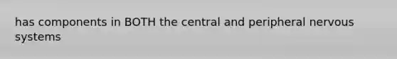 has components in BOTH the central and peripheral nervous systems