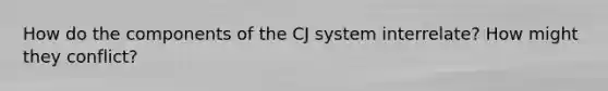 How do the components of the CJ system interrelate? How might they conflict?