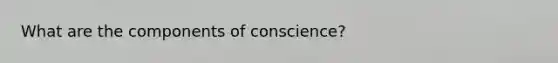 What are the components of conscience?