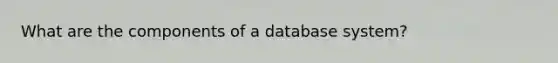 What are the components of a database system?