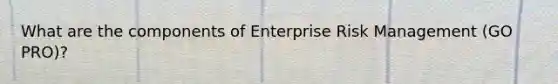 What are the components of Enterprise Risk Management (GO PRO)?