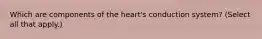 Which are components of the heart's conduction system? (Select all that apply.)