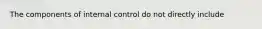 The components of internal control do not directly include