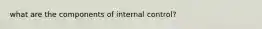 what are the components of internal control?