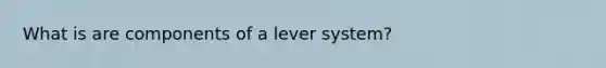 What is are components of a lever system?