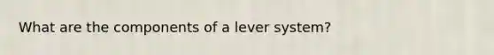 What are the components of a lever system?