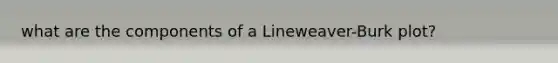 what are the components of a Lineweaver-Burk plot?