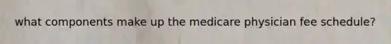 what components make up the medicare physician fee schedule?