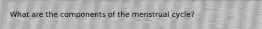 What are the components of the menstrual cycle?