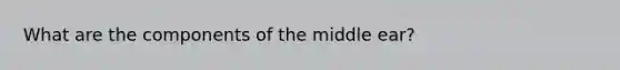 What are the components of the middle ear?