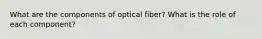 What are the components of optical fiber? What is the role of each component?