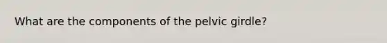 What are the components of the pelvic girdle?