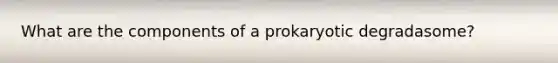 What are the components of a prokaryotic degradasome?