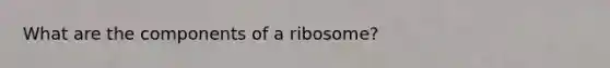 What are the components of a ribosome?