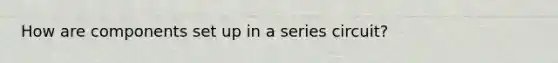 How are components set up in a series circuit?