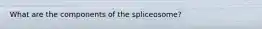 What are the components of the spliceosome?