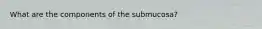 What are the components of the submucosa?