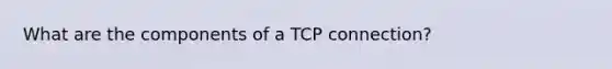 What are the components of a TCP connection?