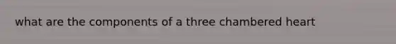 what are the components of a three chambered heart