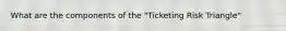 What are the components of the "Ticketing Risk Triangle"