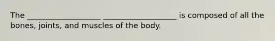 The ___________________ ___________________ is composed of all the bones, joints, and muscles of the body.