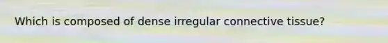 Which is composed of dense irregular connective tissue?
