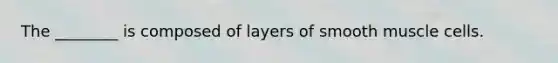 The ________ is composed of layers of smooth muscle cells.