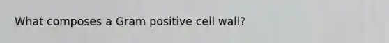 What composes a Gram positive cell wall?