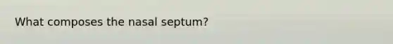 What composes the nasal septum?