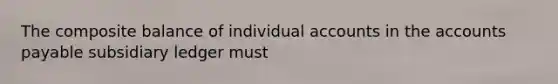 The composite balance of individual accounts in the accounts payable subsidiary ledger must